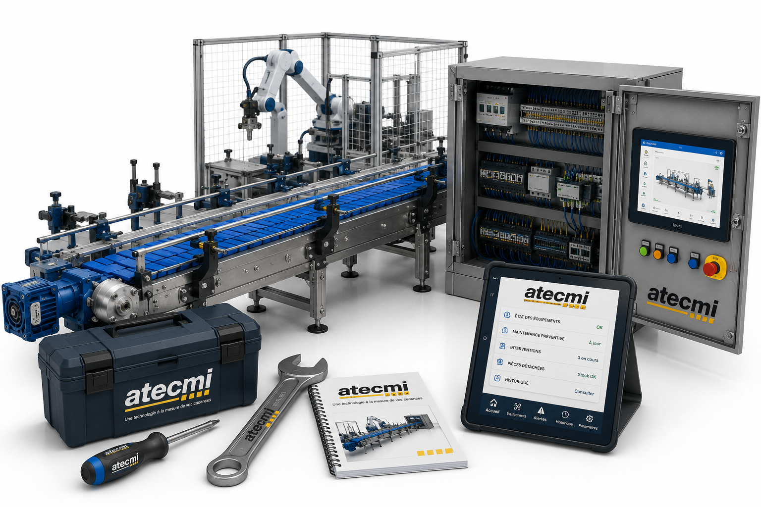 Suivi technique et service après-vente sur équipements de conditionnement industriel ATECMI