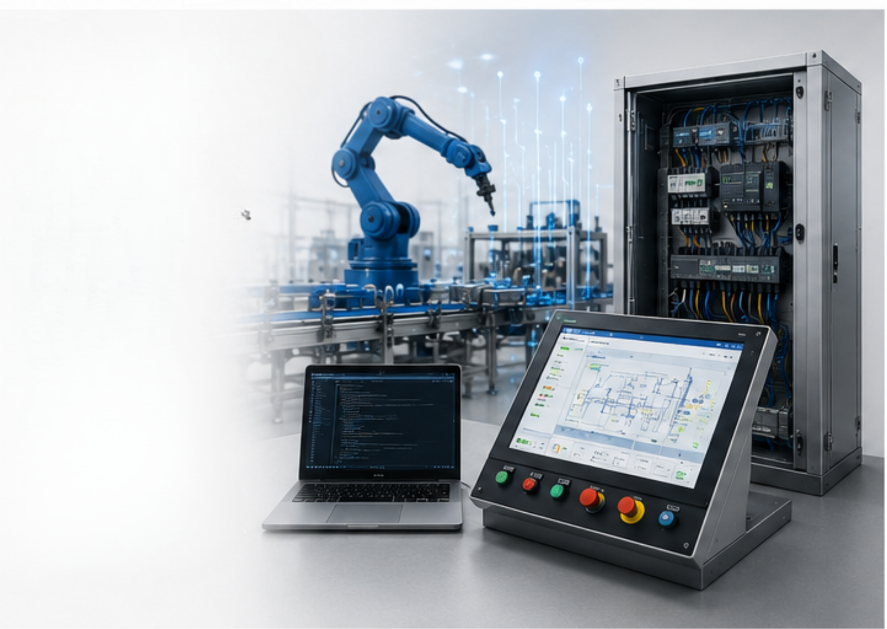 Programmation automate et pilotage système d'une ligne de production industrielle